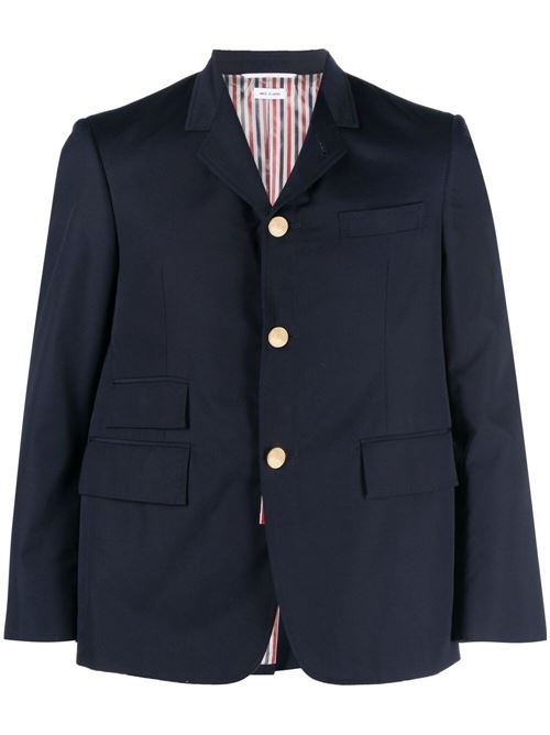 Single-breasted cotton jacket THOM BROWNE | MJC328E04502415